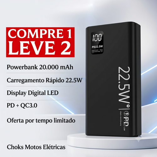 Power Bank Portátil Compre 1 leve 2