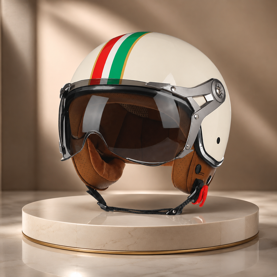 Capacete Retro com viseira
