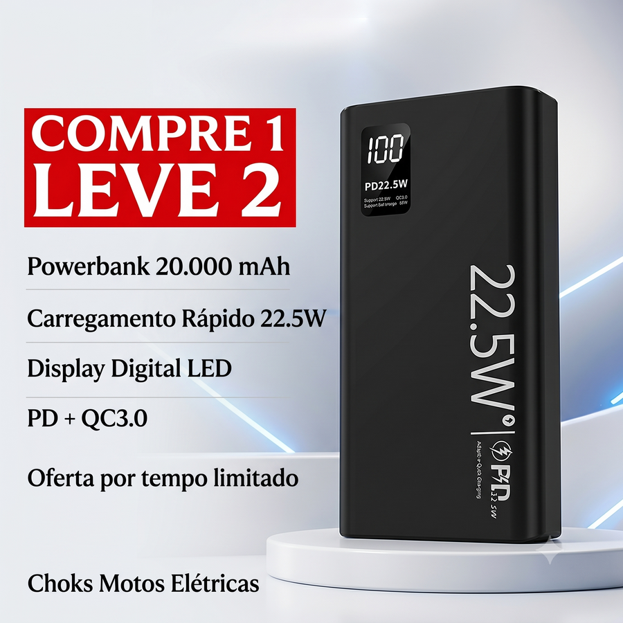 Power Bank Portátil Compre 1 leve 2